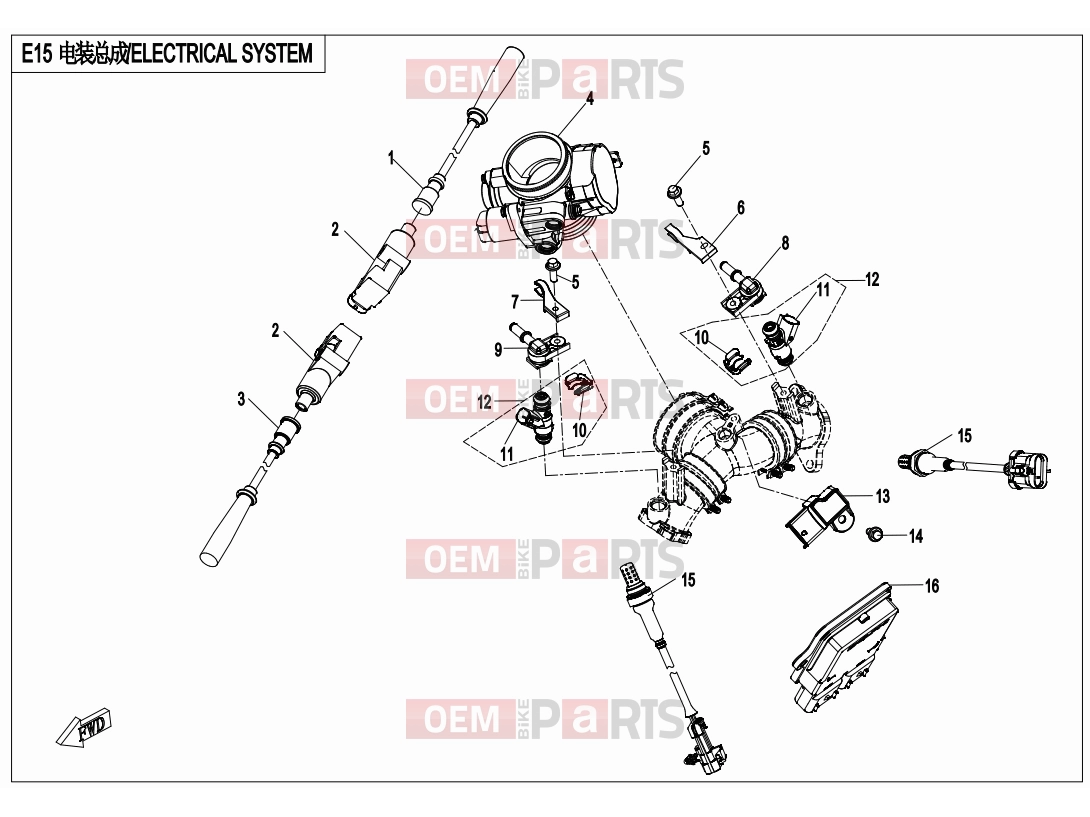 CFMOTO 2014 SSV ZFORCE 800 (CF800) ELECTRIC SYSTEM - E15