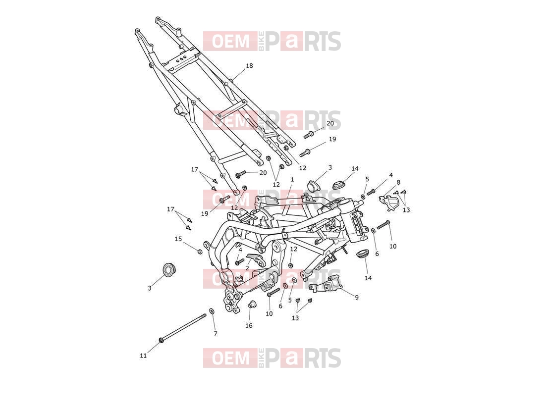 Triumph 2022 TIGER 900 GT Frame & Subframe