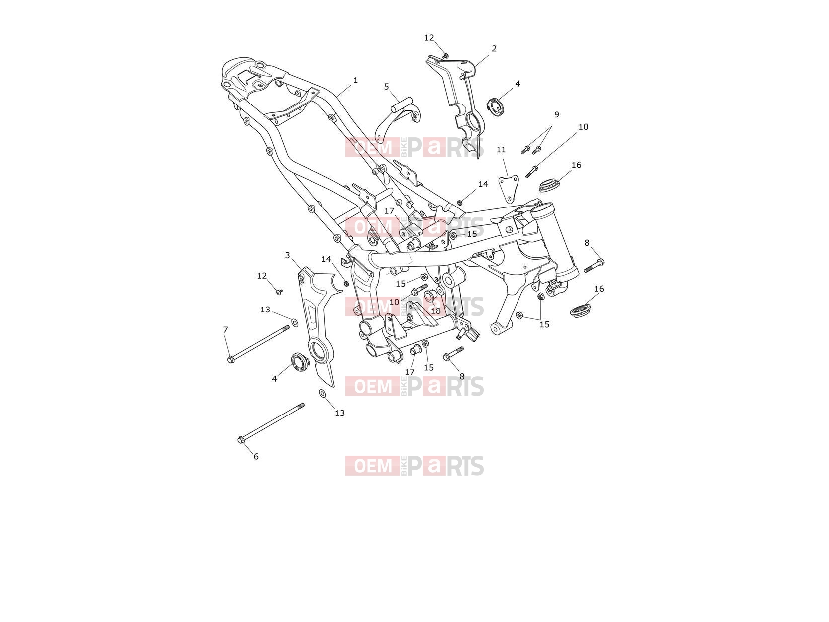 Triumph 2025 TRIDENT 660cc CN4040 > Main Frame Assembly