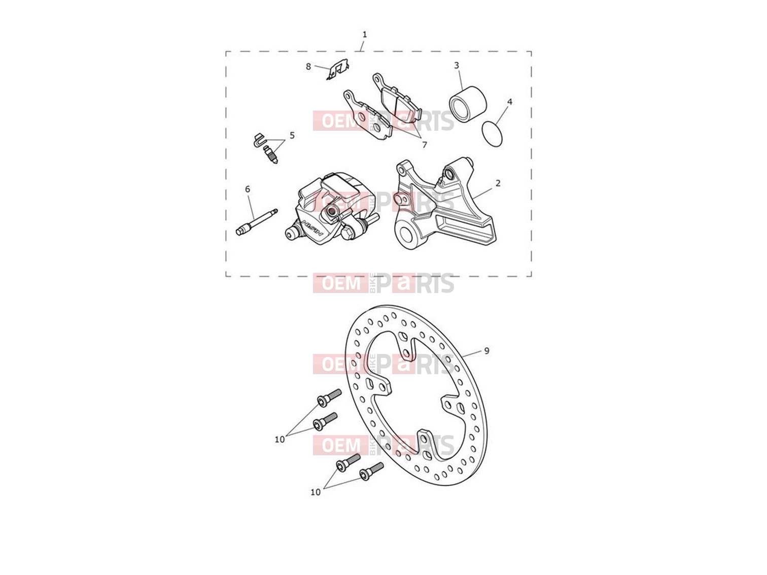Triumph 2024 Trident 660 Rear Caliper & Disc