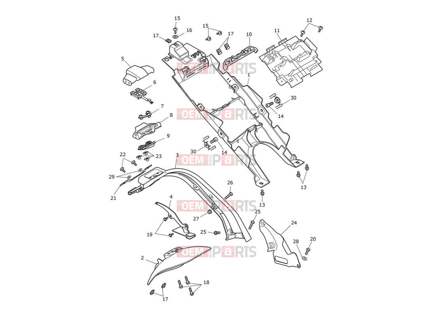 Triumph 2024 Trident 660 Rear Mudguard