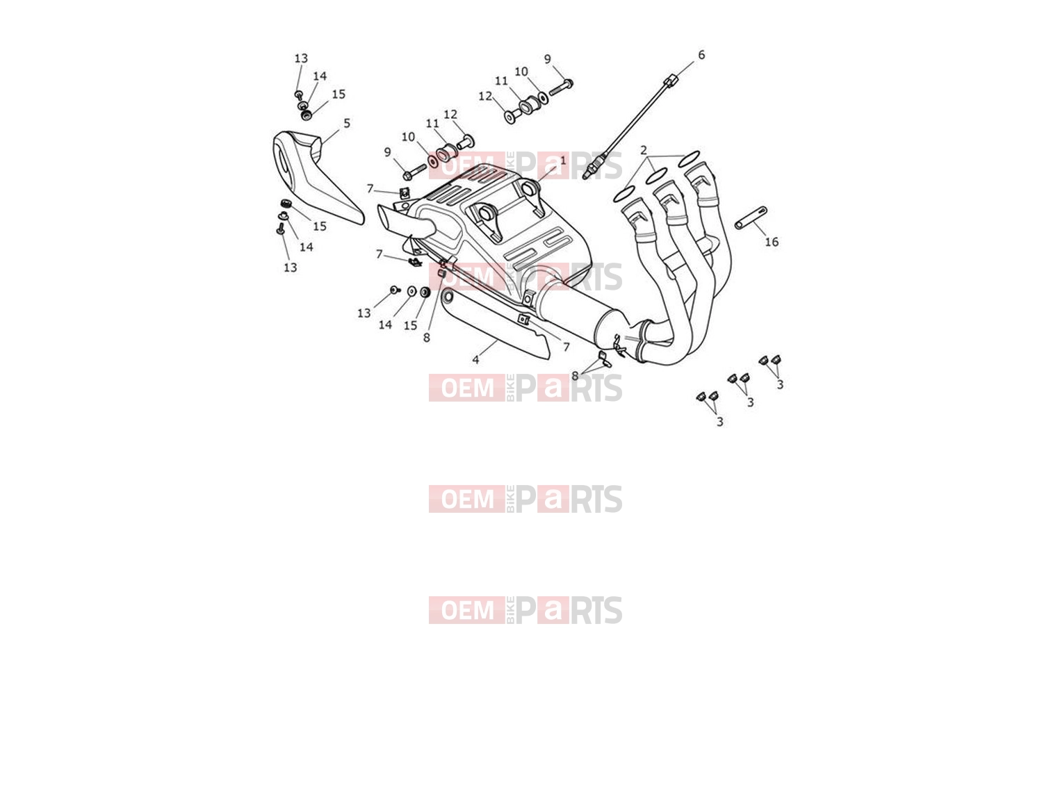 Triumph 2024 Trident 660 Exhaust System