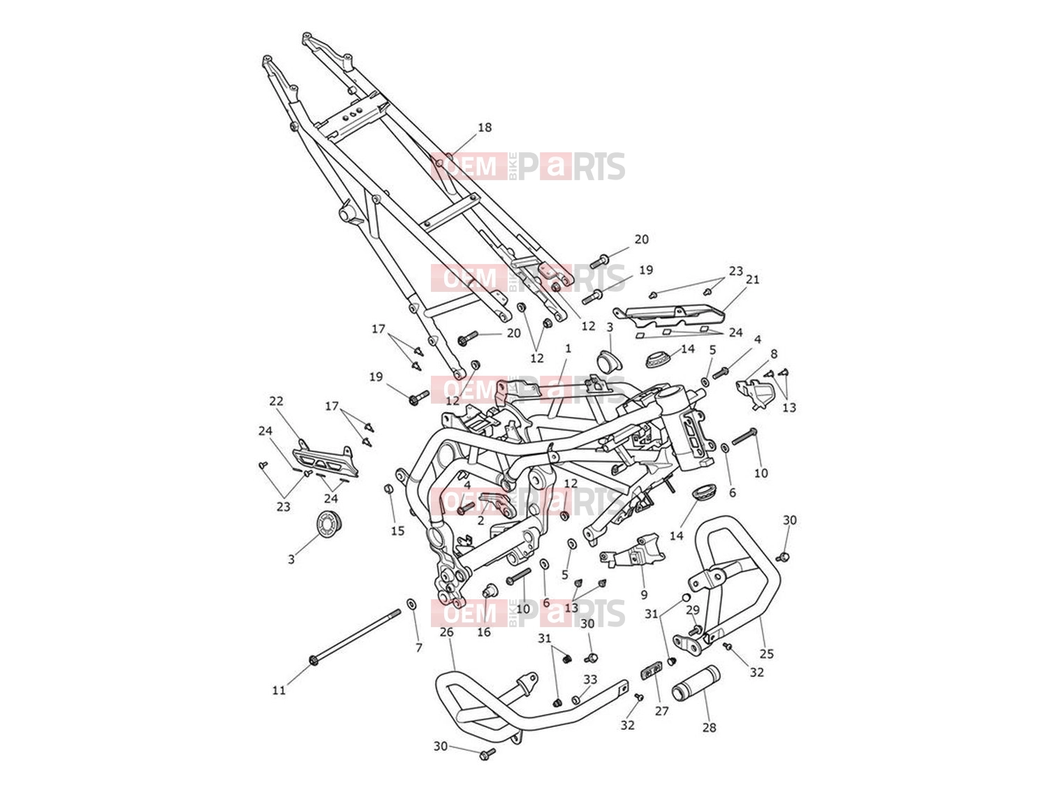 Triumph 2021 Tiger 900 Rally Frame & Subframe