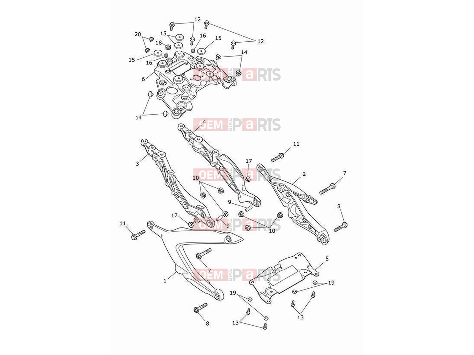 Triumph 2022 Rocket 3 R Rear subframe