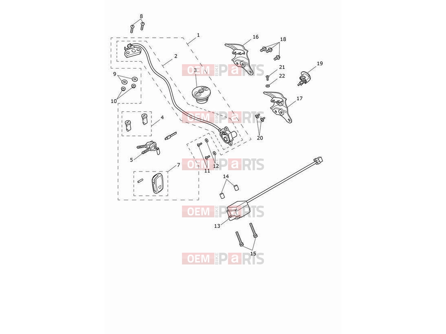 Triumph 2022 Rocket 3 R Lockset