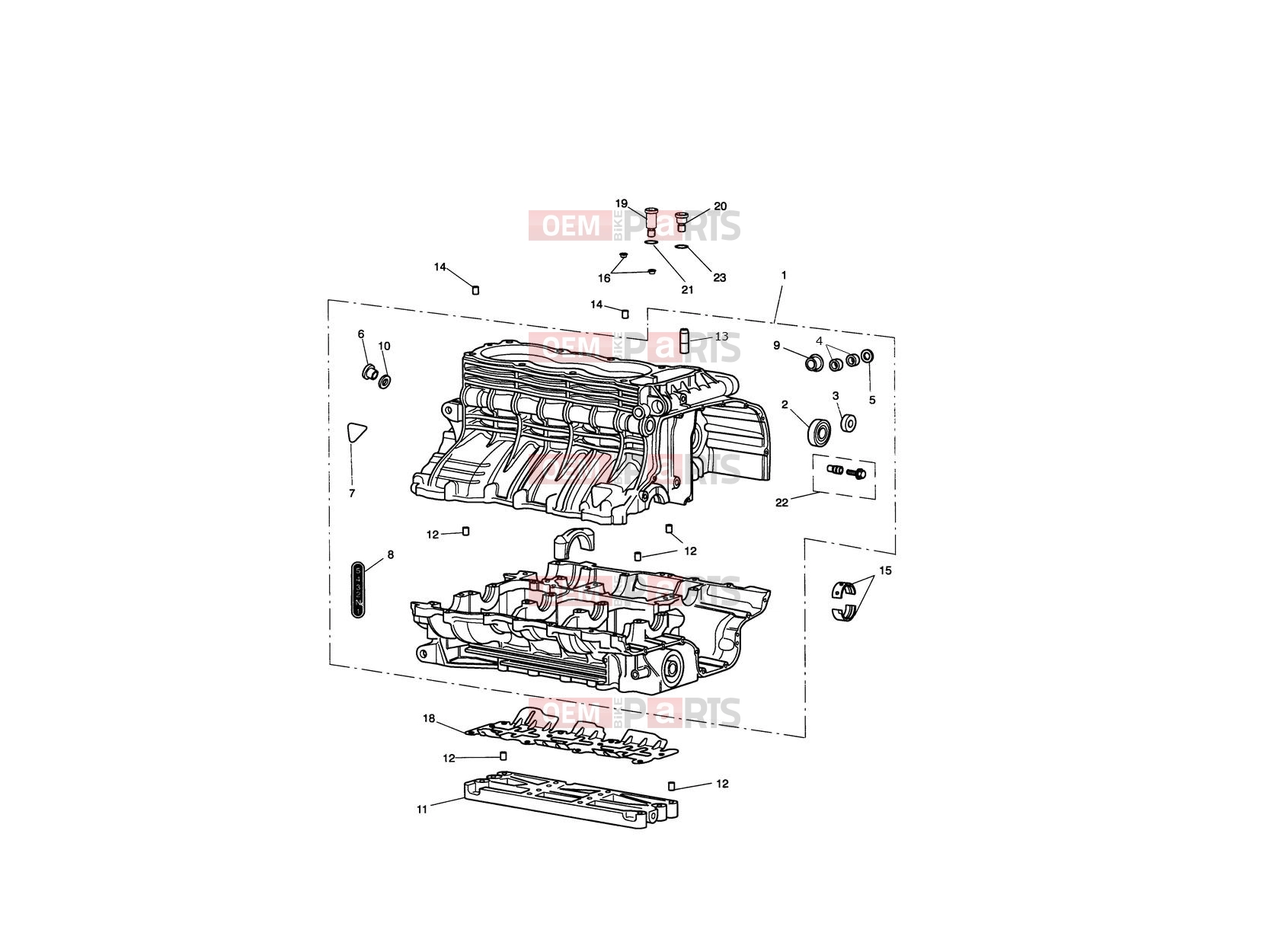 Triumph 2014 ROCKET III, CLASSIC & ROADSTER Crankcases
