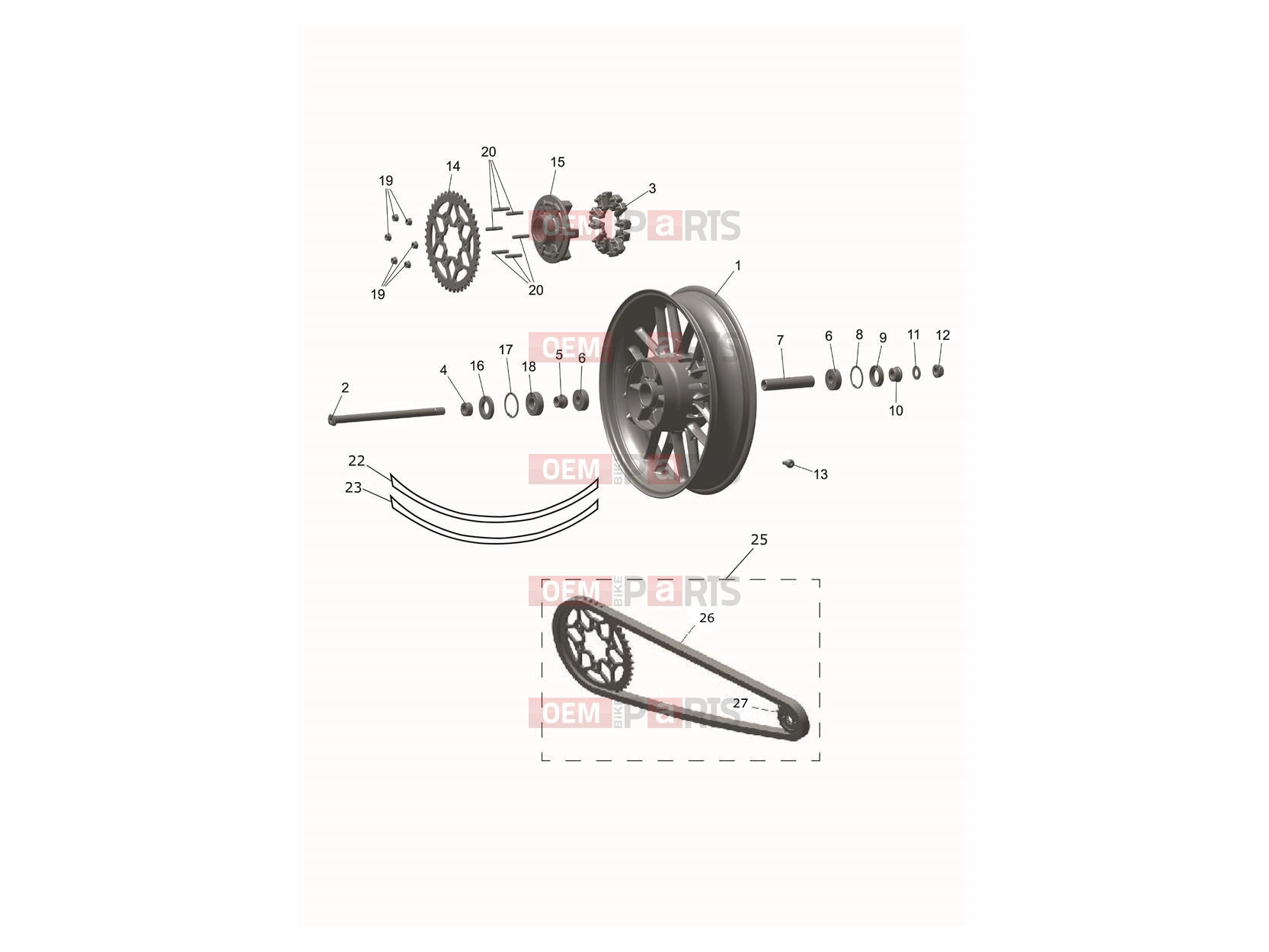 Triumph 2026 TRACKER 400 Rear Wheel