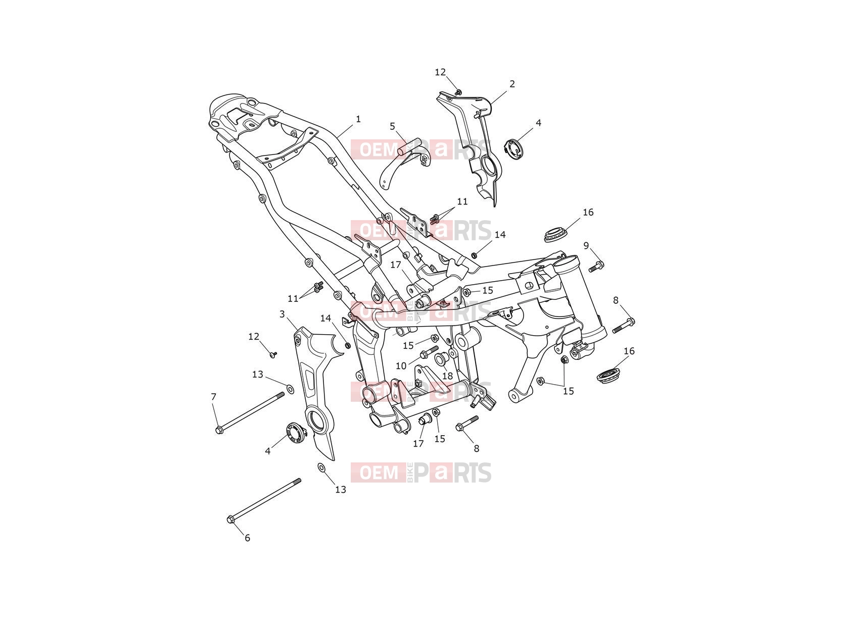 Triumph 2025 TRIDENT 660cc CB1390 > CN4039 Main Frame Assembly