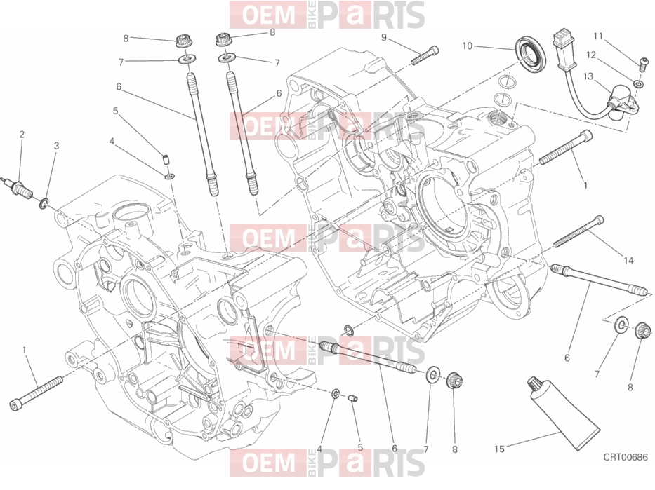 DUCATI 2017 Scrambler Classic HALF-CRANKCASES PAIR