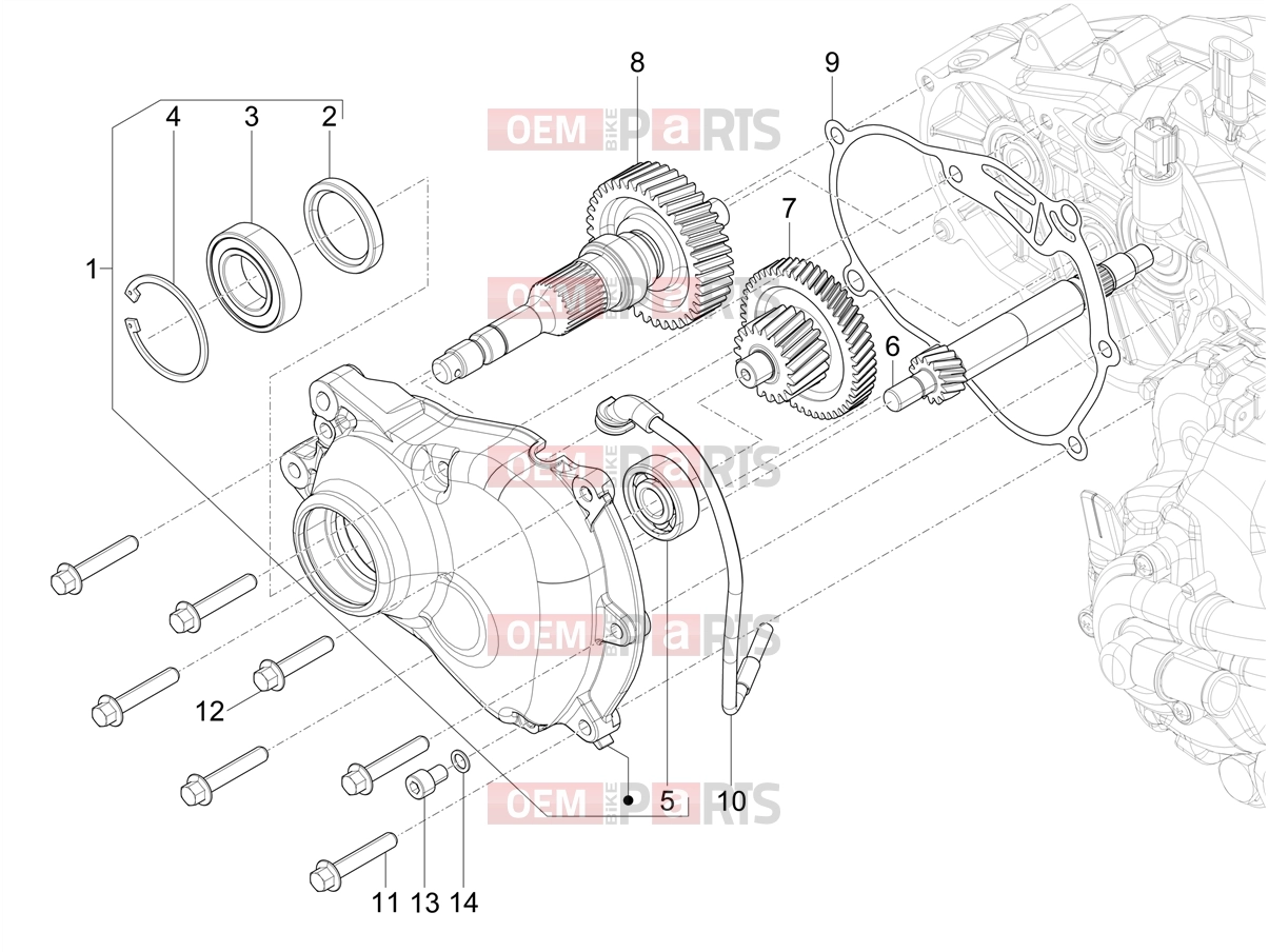 PIAGGIO Beverly 310 25° Anniversario (EU) Engine » Reduction unit