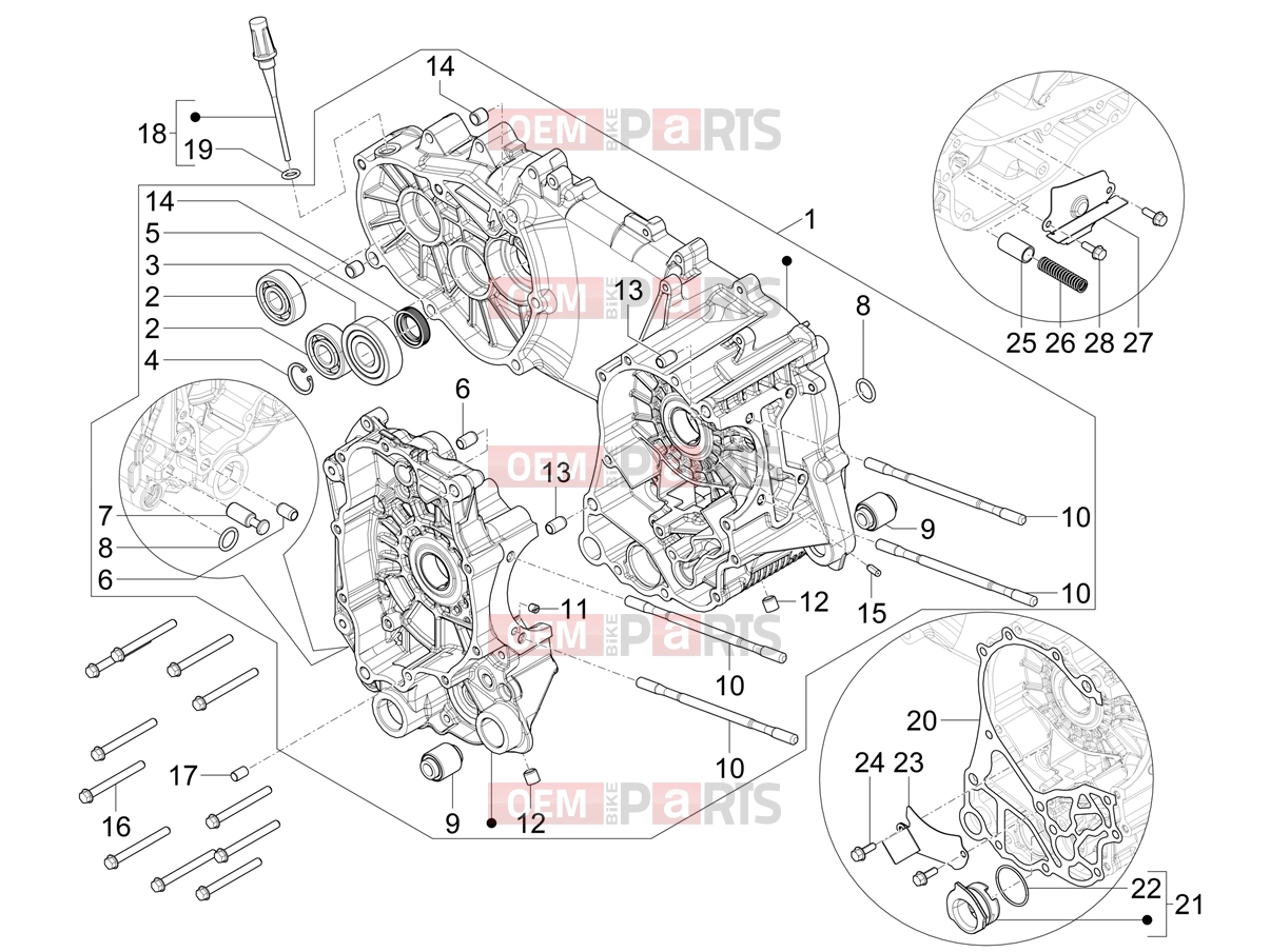 PIAGGIO Beverly 310 Classic-Sport (EU) Engine » CRANKCASE