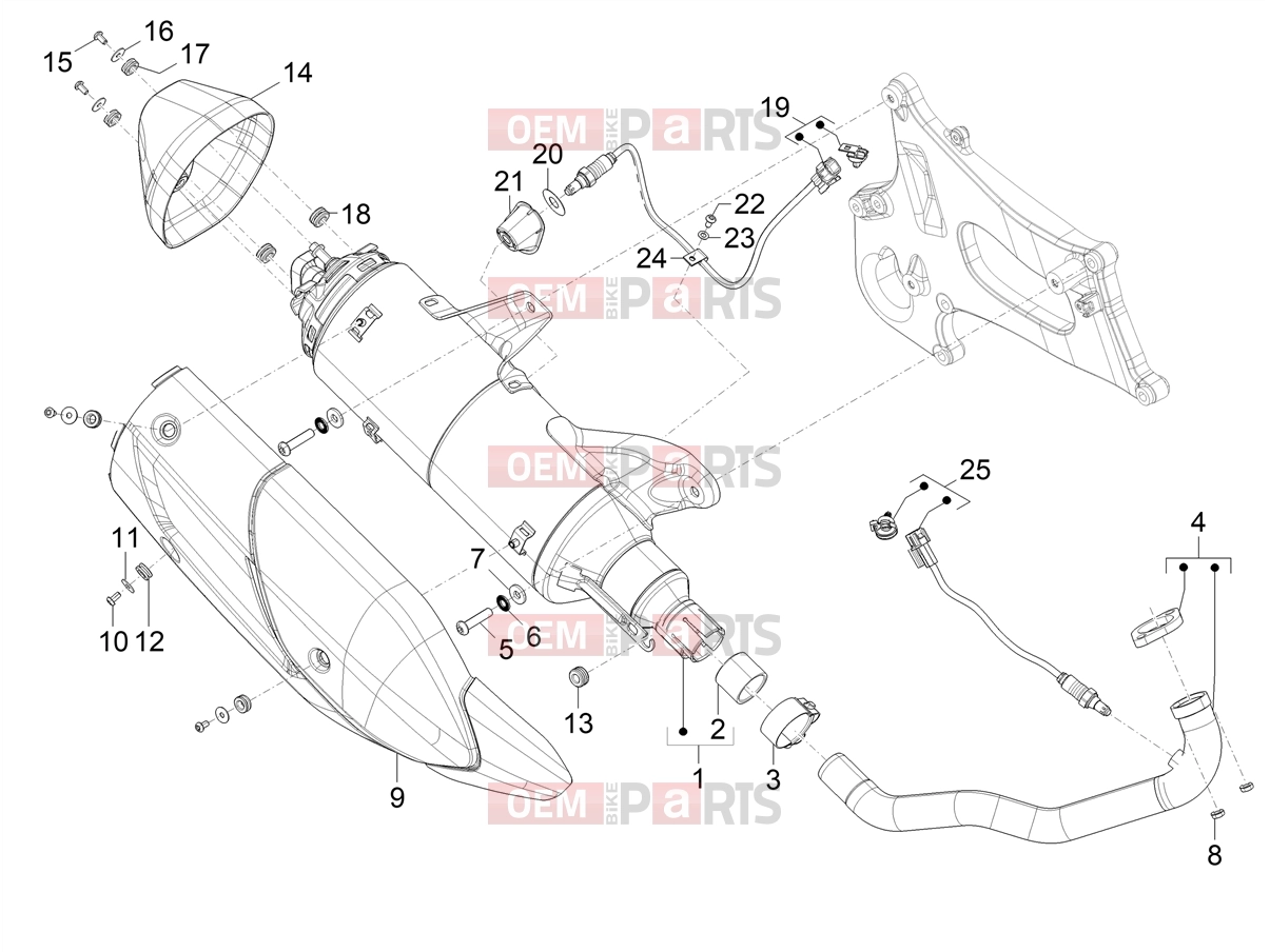PIAGGIO Beverly 310 Classic-Sport (EU) Engine » Silencer