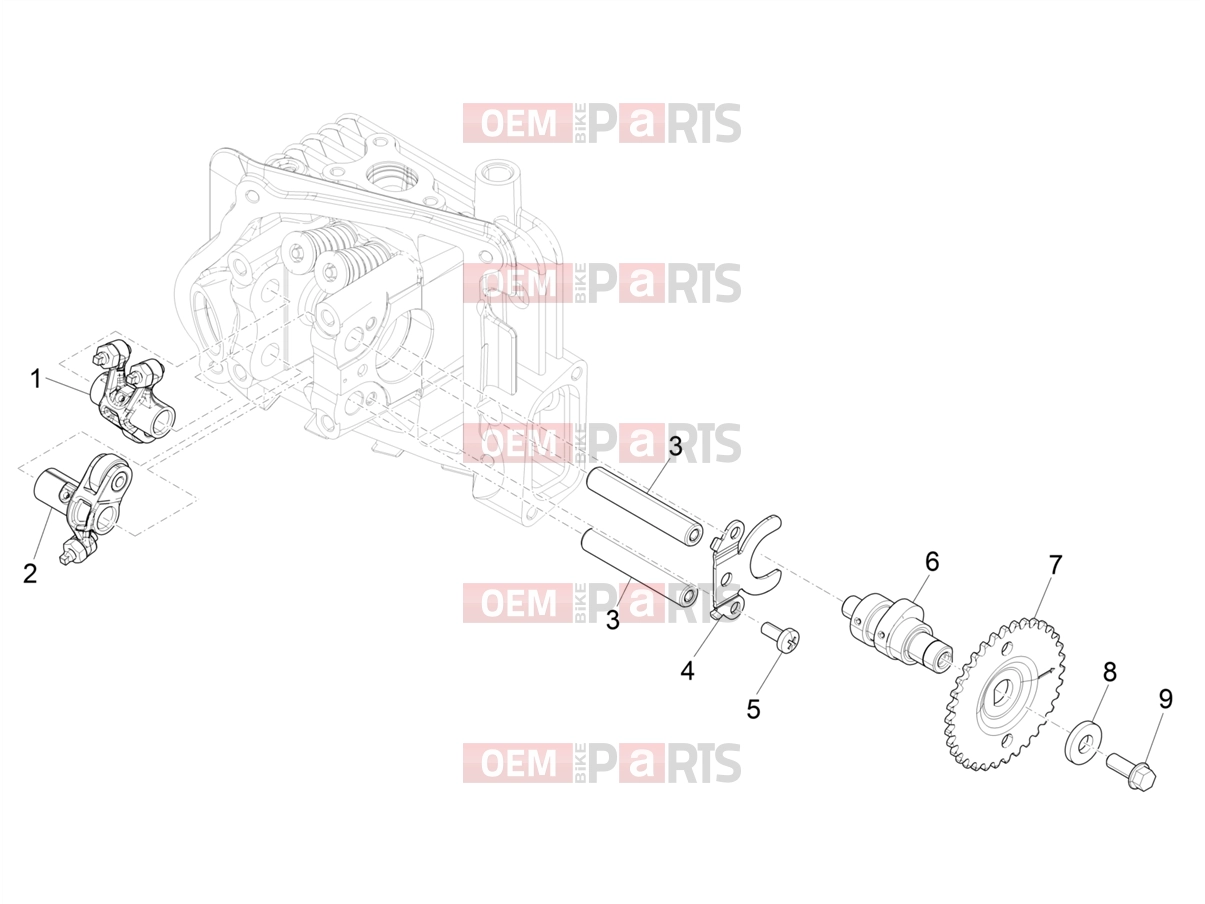 PIAGGIO Liberty 50 (EU) Engine » Rocking levers support unit