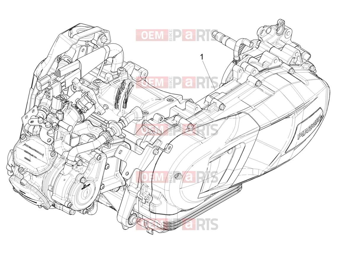 PIAGGIO Medley 200 (EU) Engine » Engine assembly