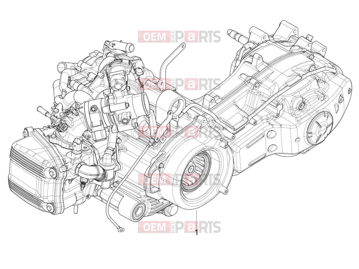 PIAGGIO MP3 MAXI 530 HPE E5+ Exclusive (EU) Engine » Engine assembly