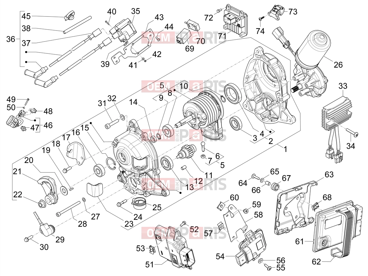 PIAGGIO MP3 MAXI 530 HPE E5+ Exclusive (EU) Electrical system » Voltage Regulators - Electronic Control Units (ecu) - H.T. Coil