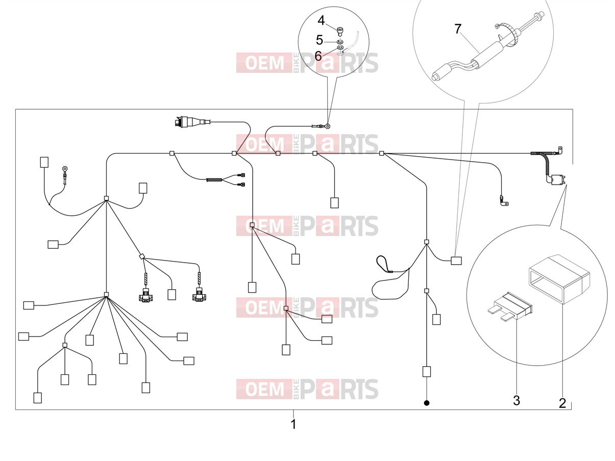 PIAGGIO Typhoon 50 4T E2 (CA, US) Electrical system » Main cable harness