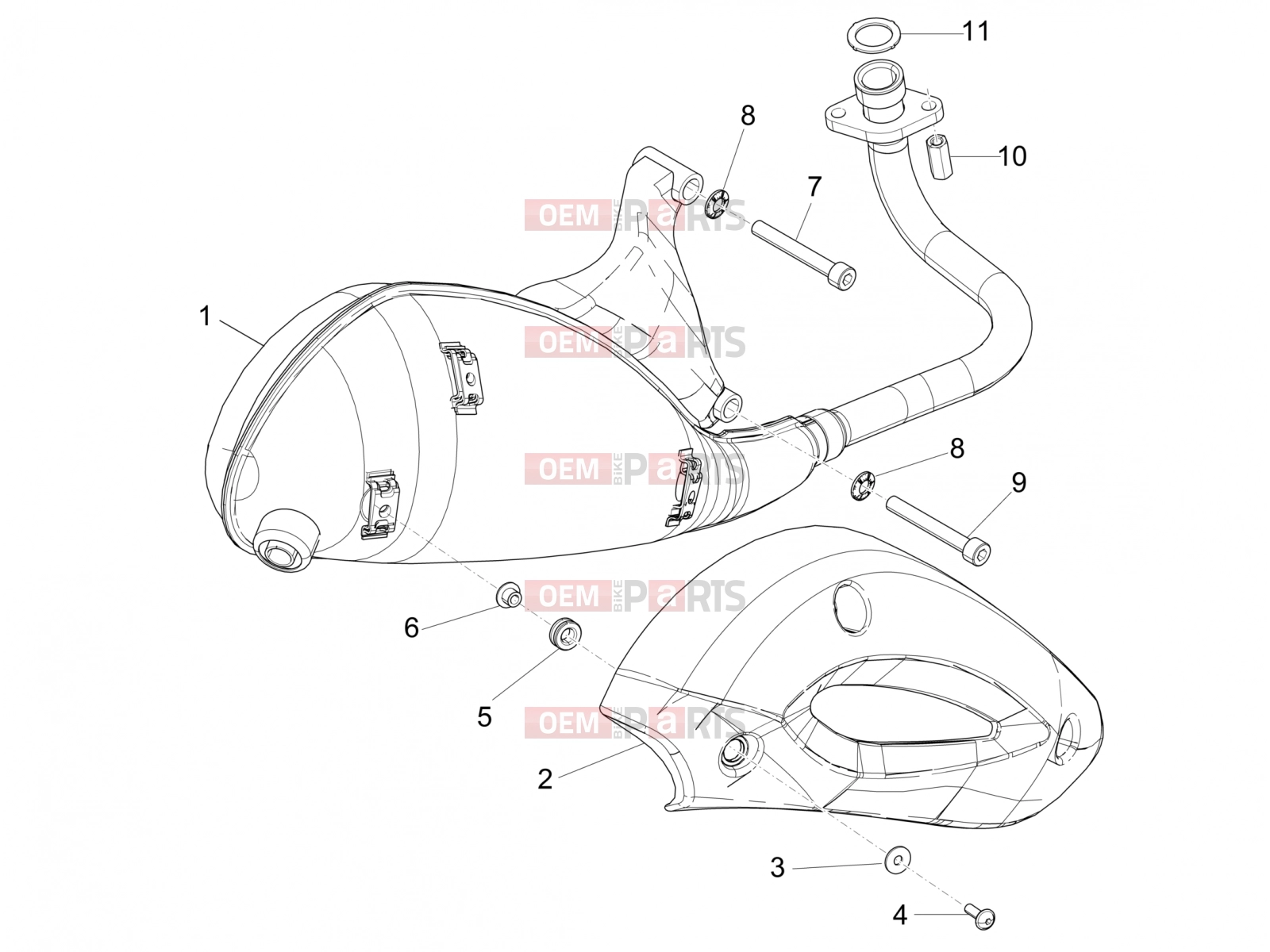 PIAGGIO Typhoon 50 4T E2 (CA, US) Engine » Silencer