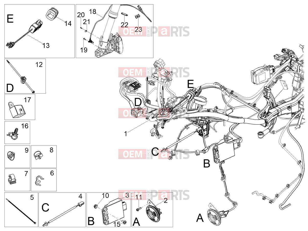 MOTOGUZZI Stelvio (EU) Electrical systems » Front electrical system