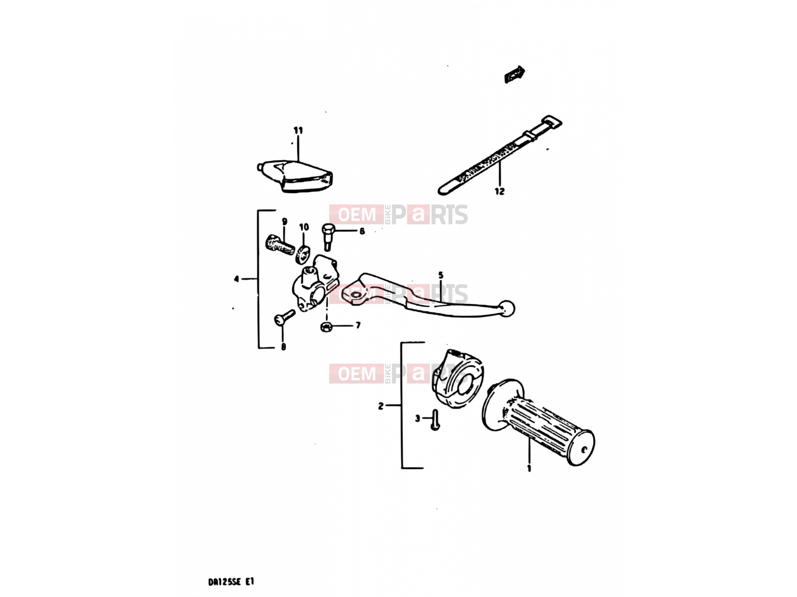 SUZUKI DR125S D (1983) 43 - RIGHT HANDLE SWITCH
