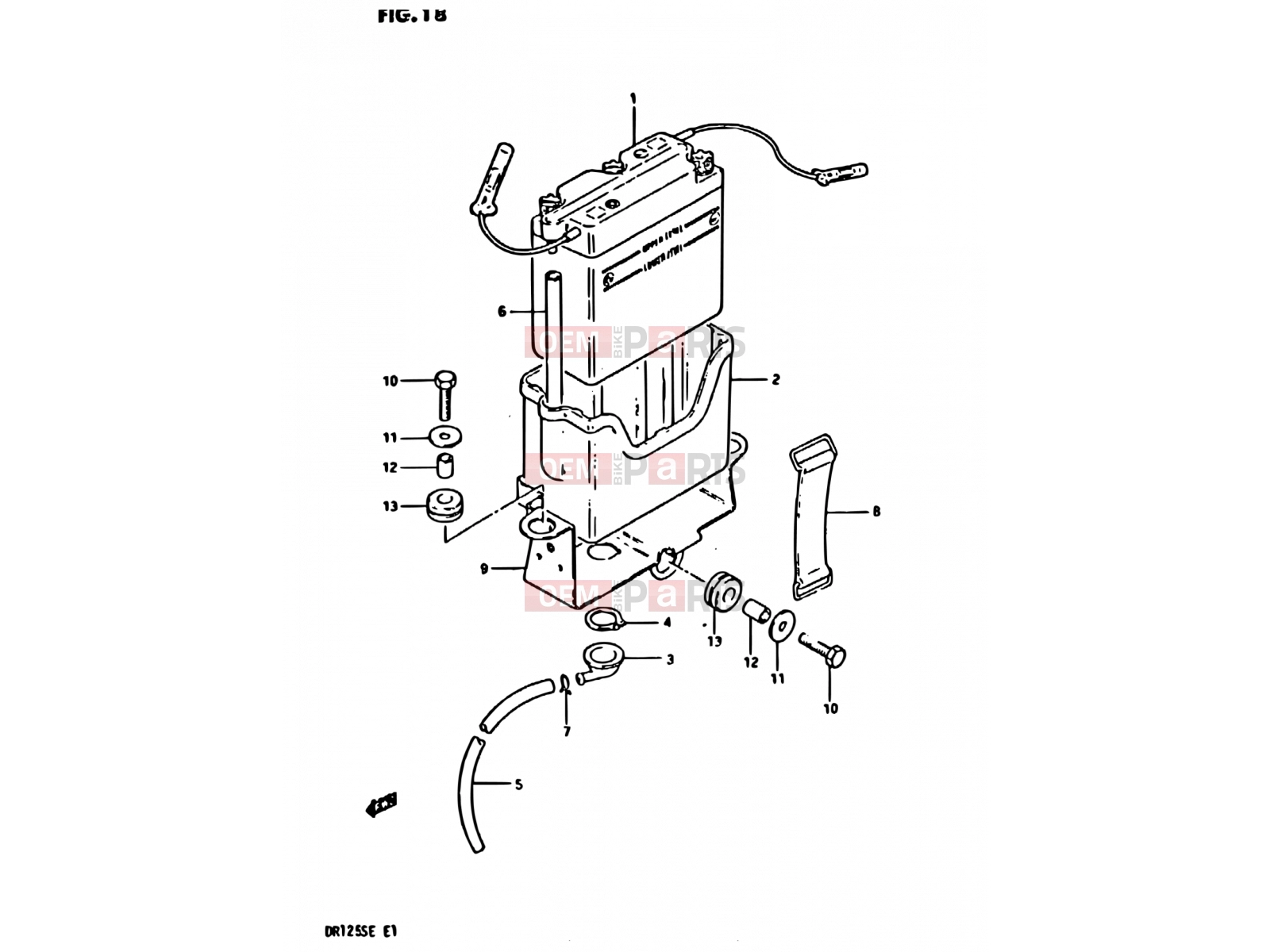 SUZUKI DR125S E (1984) 18 - BATTERY