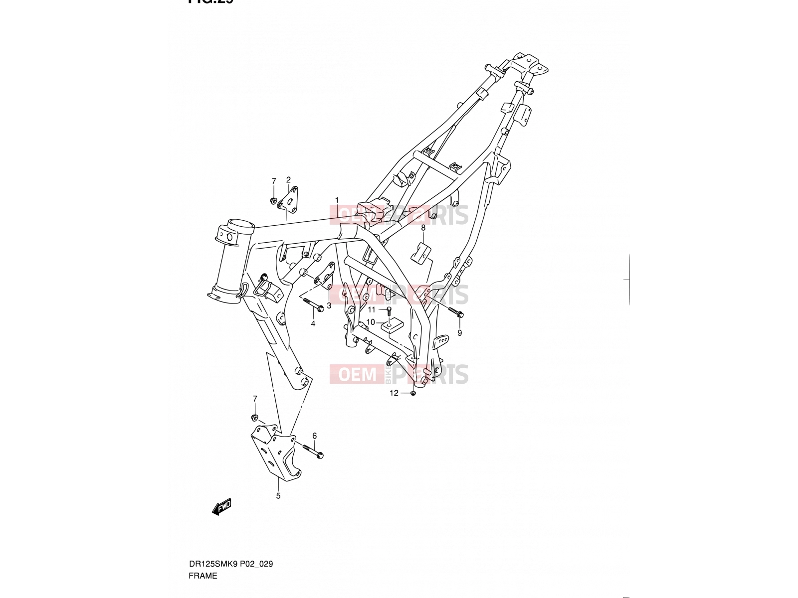 SUZUKI DR125SM L0 (2010) (E19) 29 - FRAME