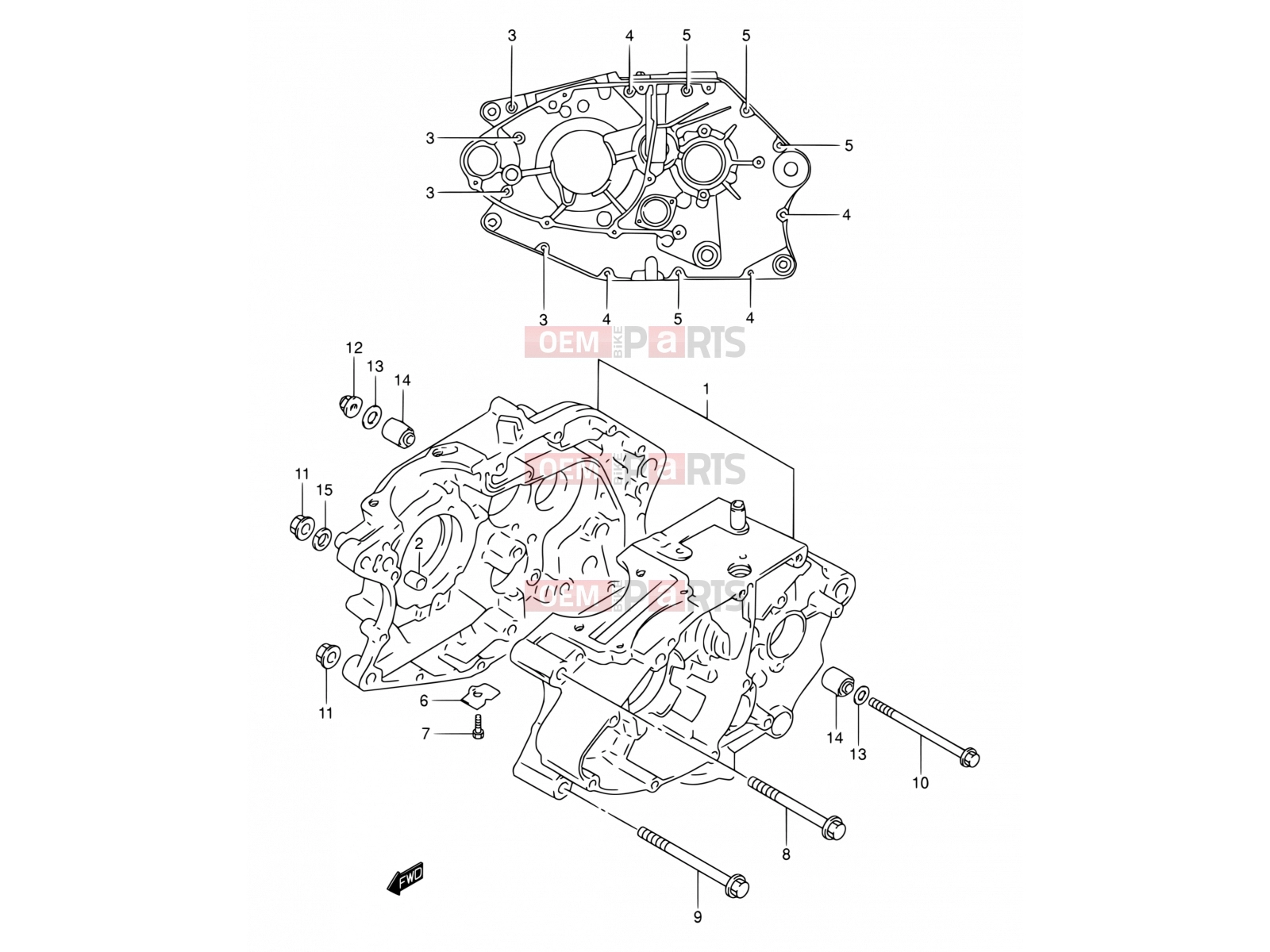 SUZUKI DR200SE K3 (2003) (E03,E28,E33) 3 - CRANKCASE