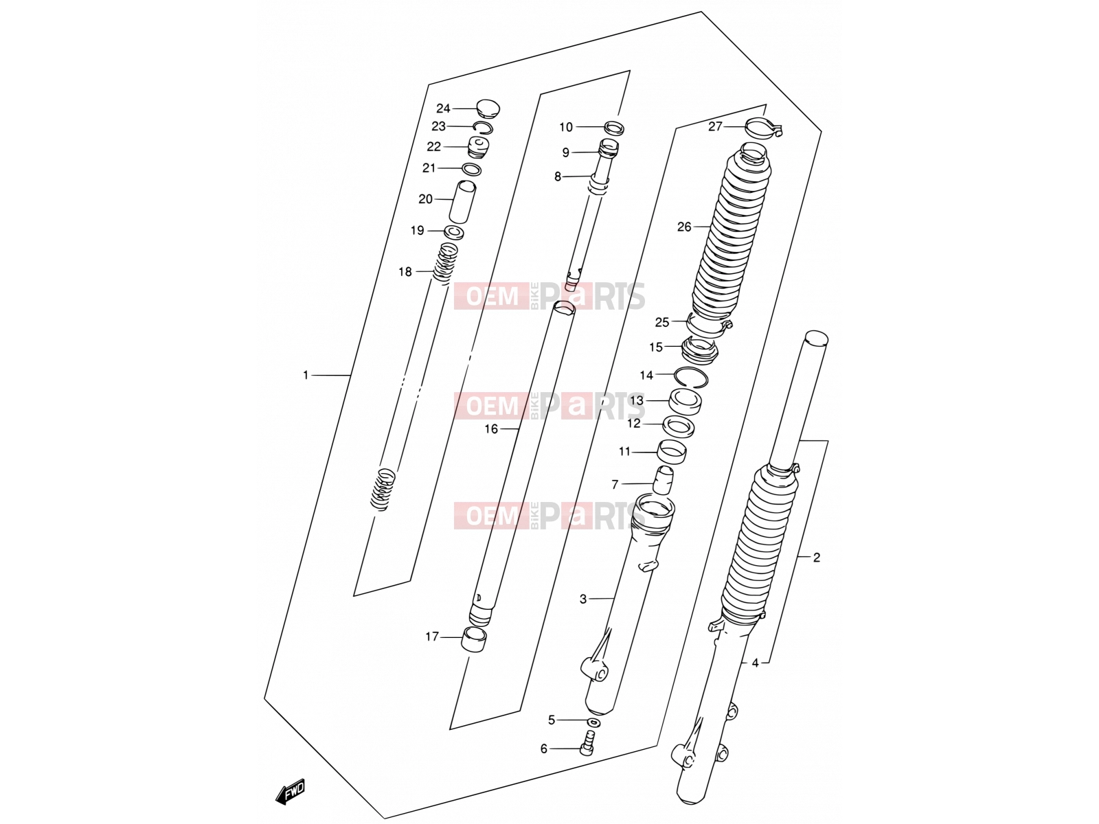 SUZUKI DR200SE K3 (2003) (E06,E24) 39 - FRONT DAMPER