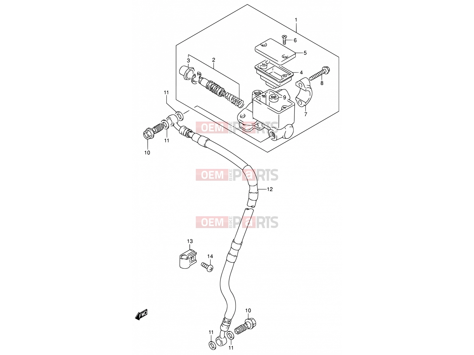 SUZUKI DR200SE K3 (2003) (E06,E24) 43 - FRONT MASTER CYLINDER