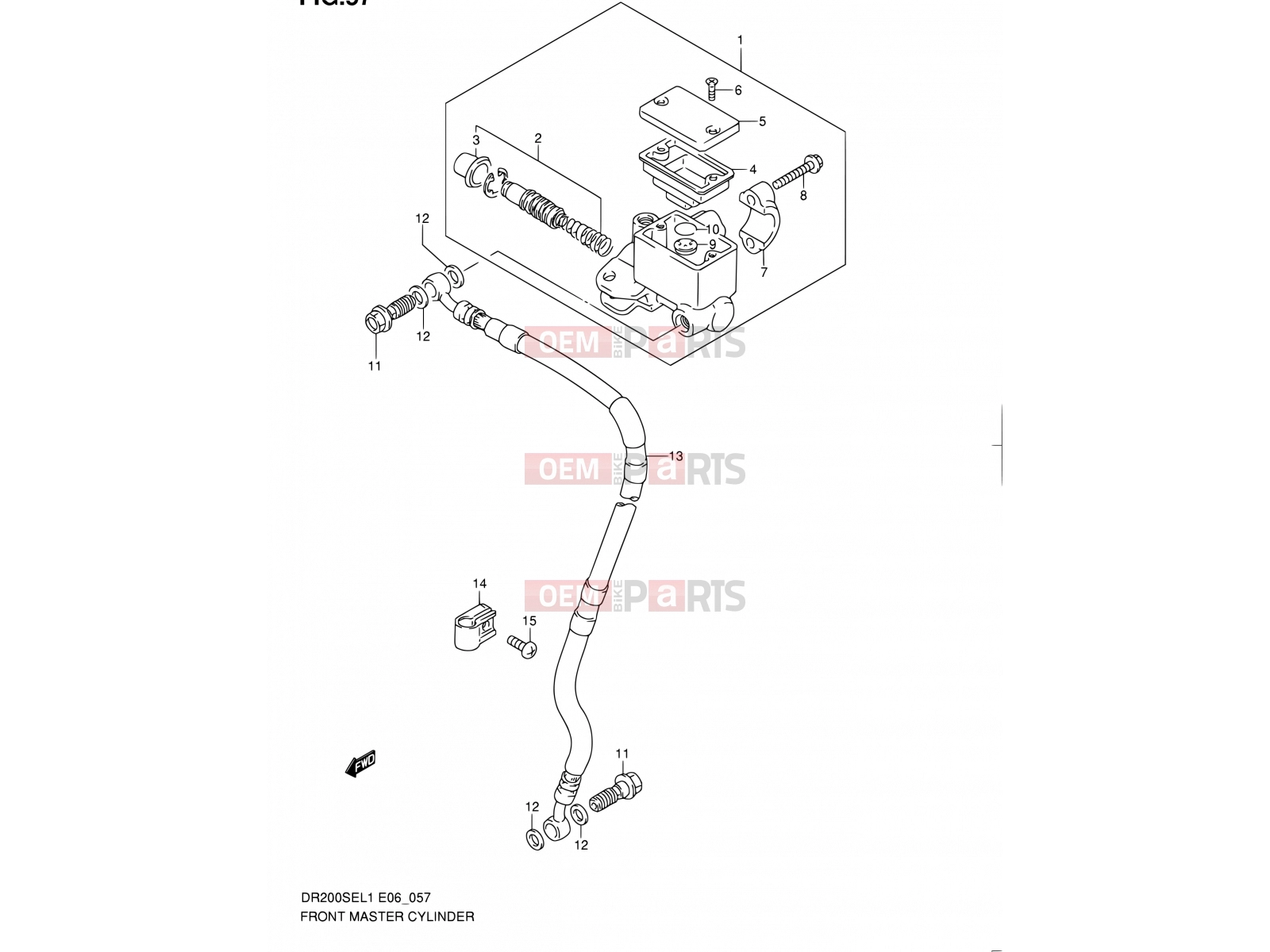 SUZUKI DR200SE L1 (2011) (E06,E24) 57 - FRONT MASTER CYLINDER (DR200SEL1 E06)