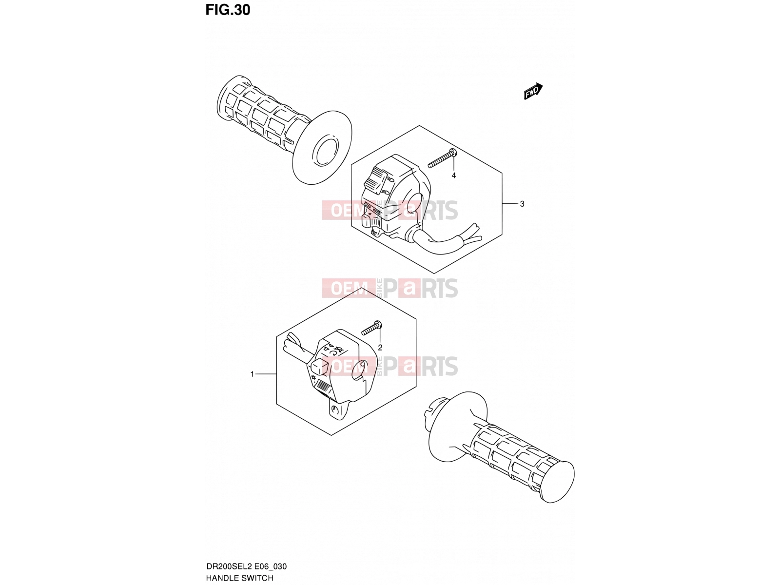 SUZUKI DR200SE L2 (2012) (E06) 30 - HANDLE SWITCH