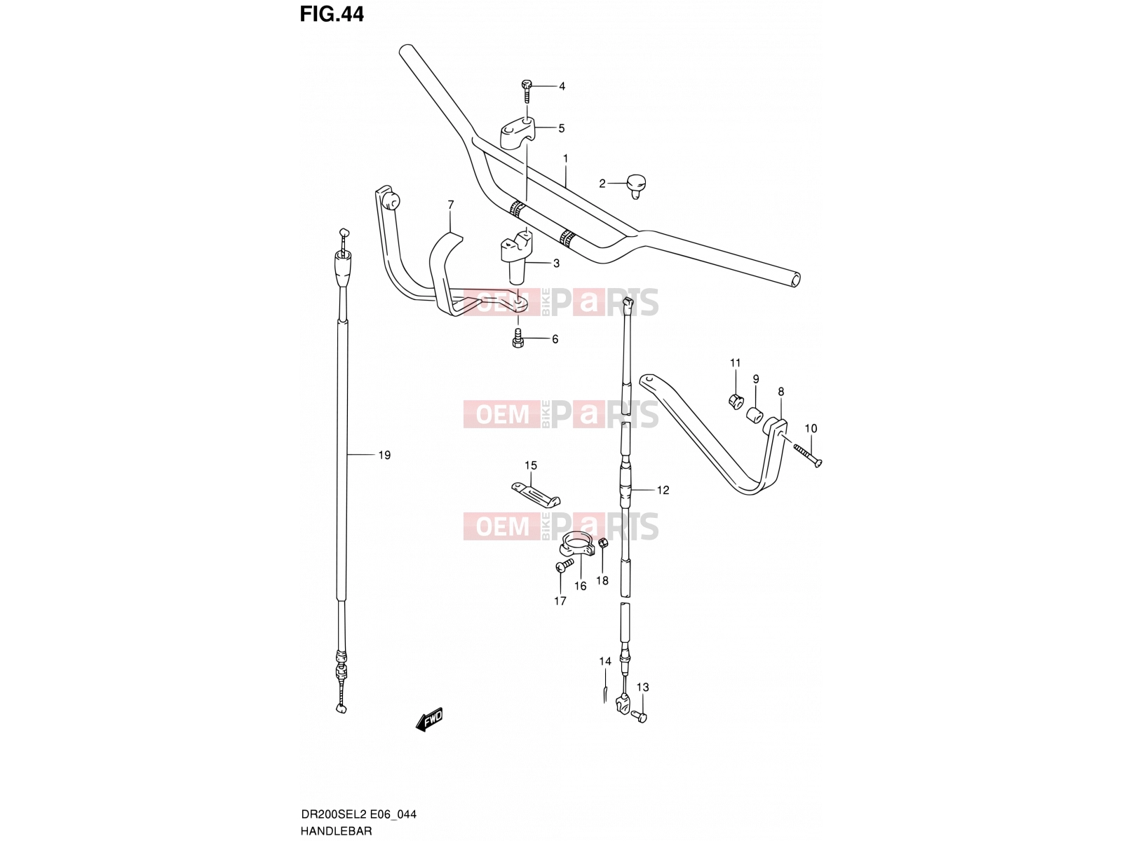 SUZUKI DR200SE L2 (2012) (E06) 44 - HANDLE BAR (DR200SEL2 E24)