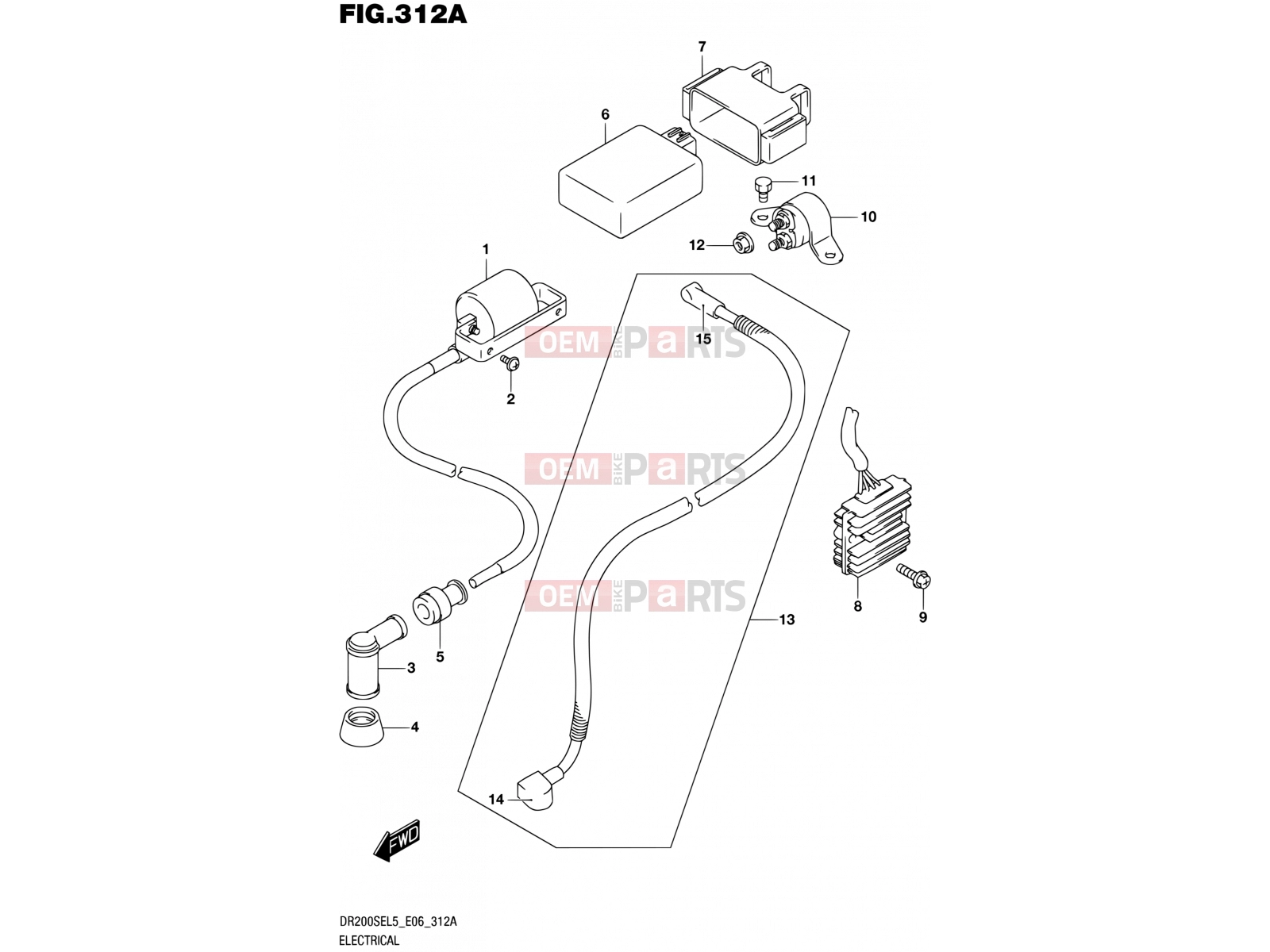 SUZUKI DR200SE L5 (2015) (E06) 312A - ELECTRICAL