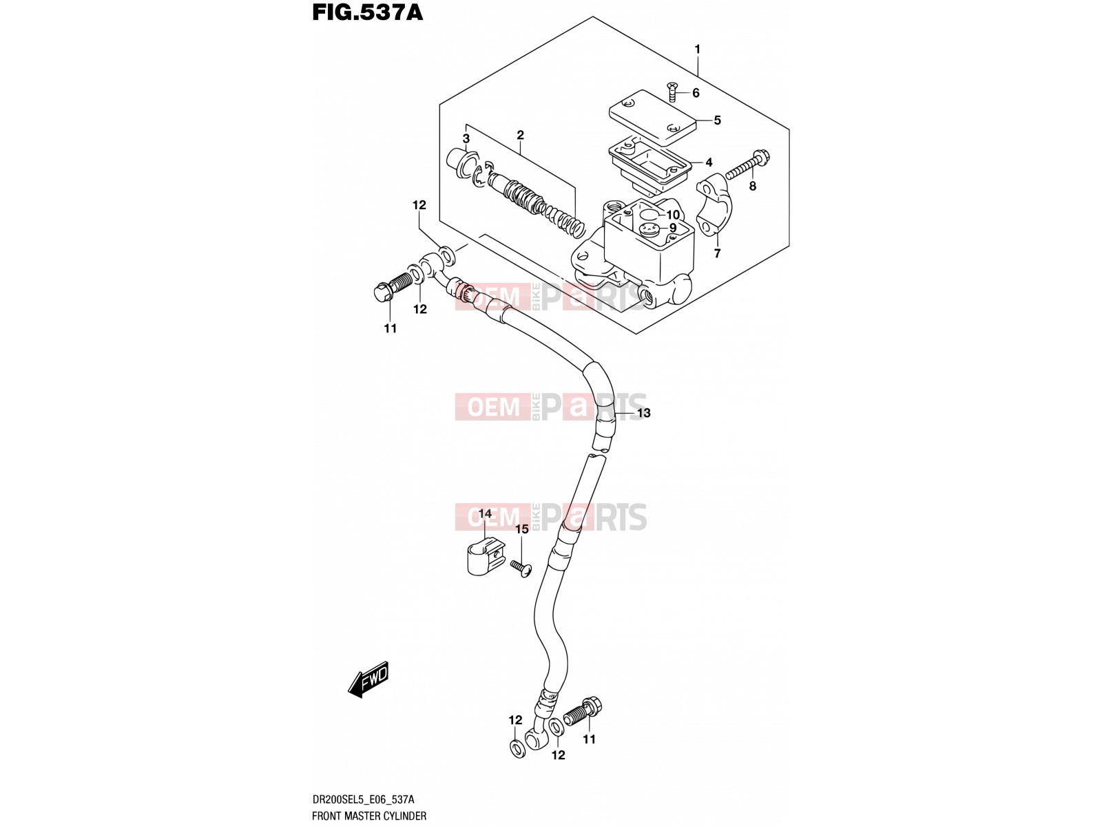 SUZUKI DR200SE L5 (2015) (E06) 537A - FRONT MASTER CYLINDER