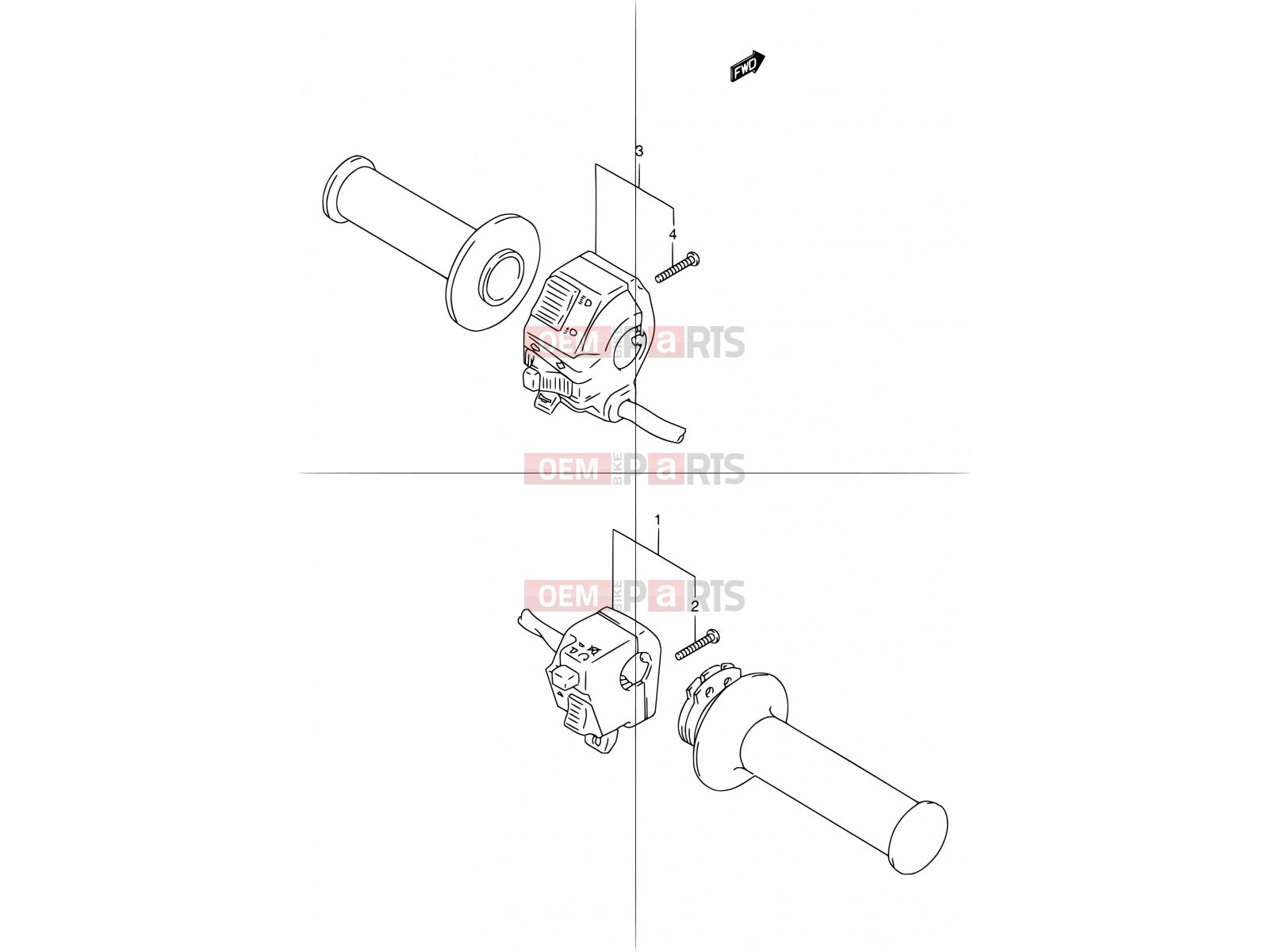 SUZUKI DR250R X (1999) 27 - HANDLE SWITCH