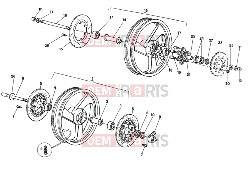 DUCATI 1990 907 I.E. WHEELS » FRONT WHEEL