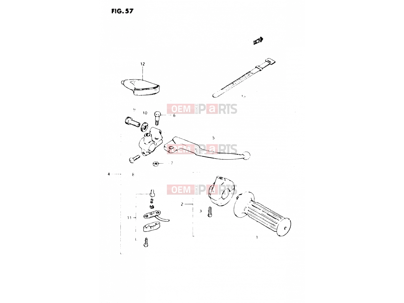 SUZUKI DR250S D (1983) 57 - RIGHT HANDLE SWITCH