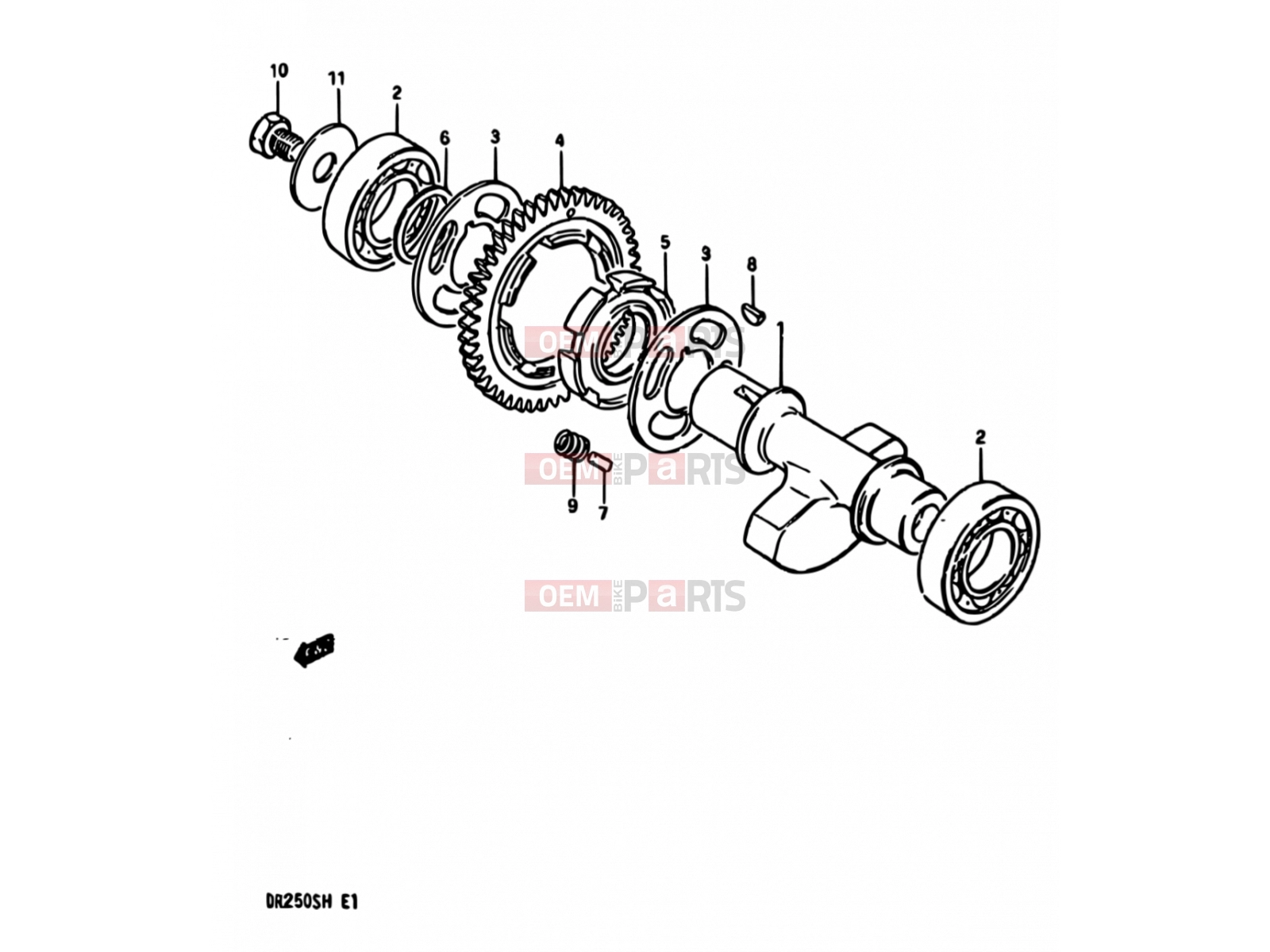 SUZUKI DR250S E (1984) 6 - CRANK BALANCER