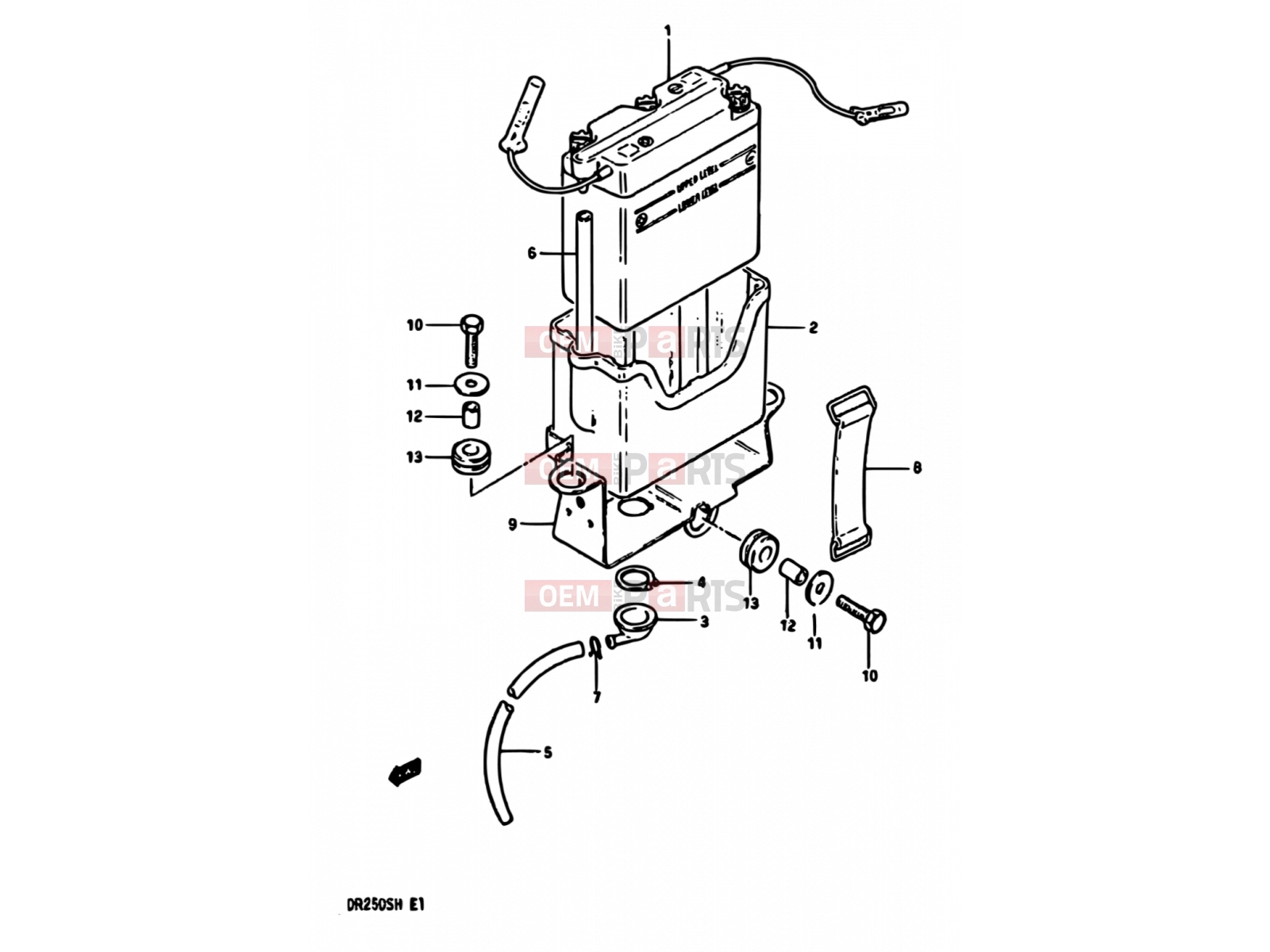 SUZUKI DR250S E (1984) 19 - BATTERY