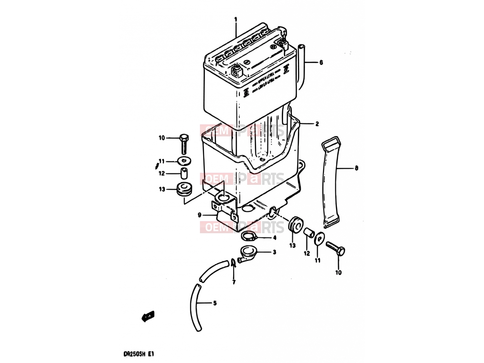SUZUKI DR250S E (1984) 20 - BATTERY (E02,E04,E15,E18,E21,E22,E25,E39)