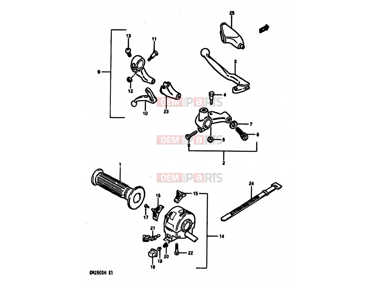 SUZUKI DR250S G (1986) 56 - LEFT HANDLE SWITCH