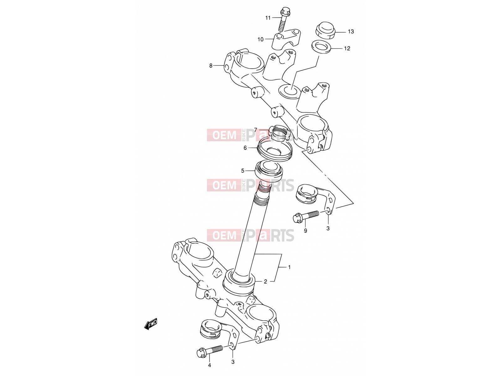 SUZUKI DR350 M (1991) (E01) 39 - STEERING STEM