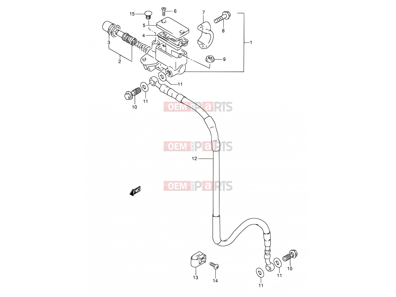 SUZUKI DR350 M (1991) (E03) 41 - FRONT MASTER CYLINDER