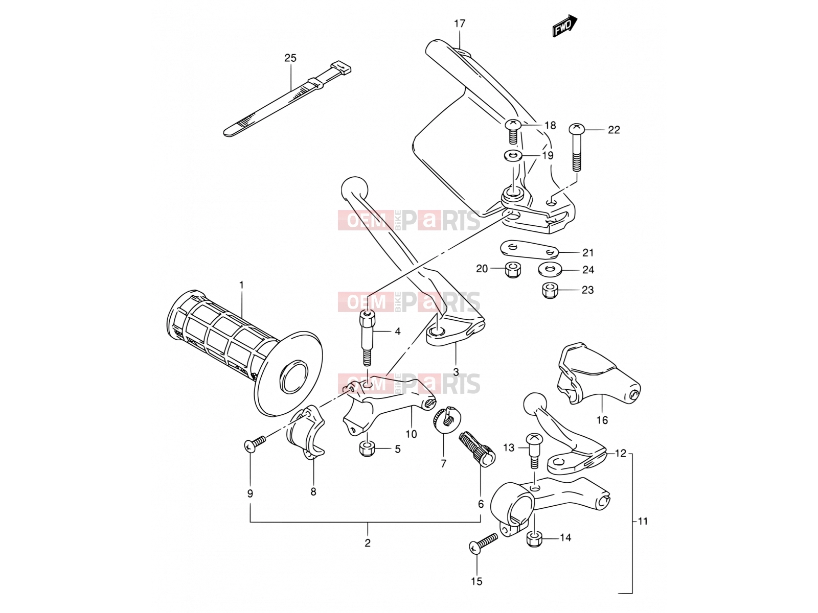 SUZUKI DR350 S (1995) (E01) 35 - LEFT HANDLE LEVER