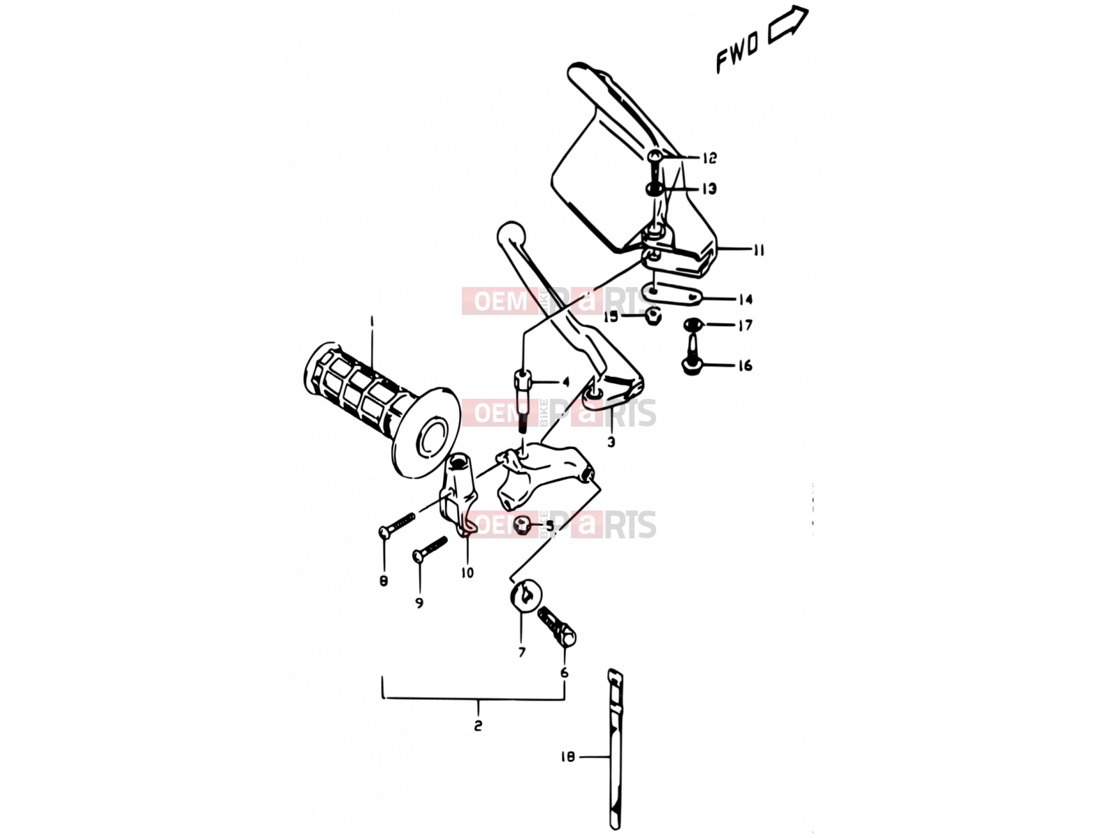 SUZUKI DR350 V (1997) (E01) 39A - LEFT HANDLE LEVER (E24)