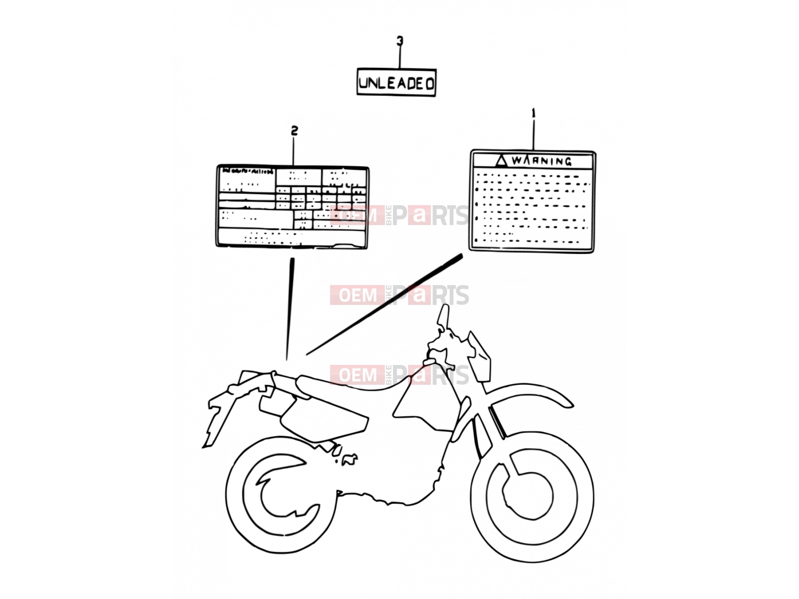SUZUKI DR350 V (1997) (E01) 41 - LABEL