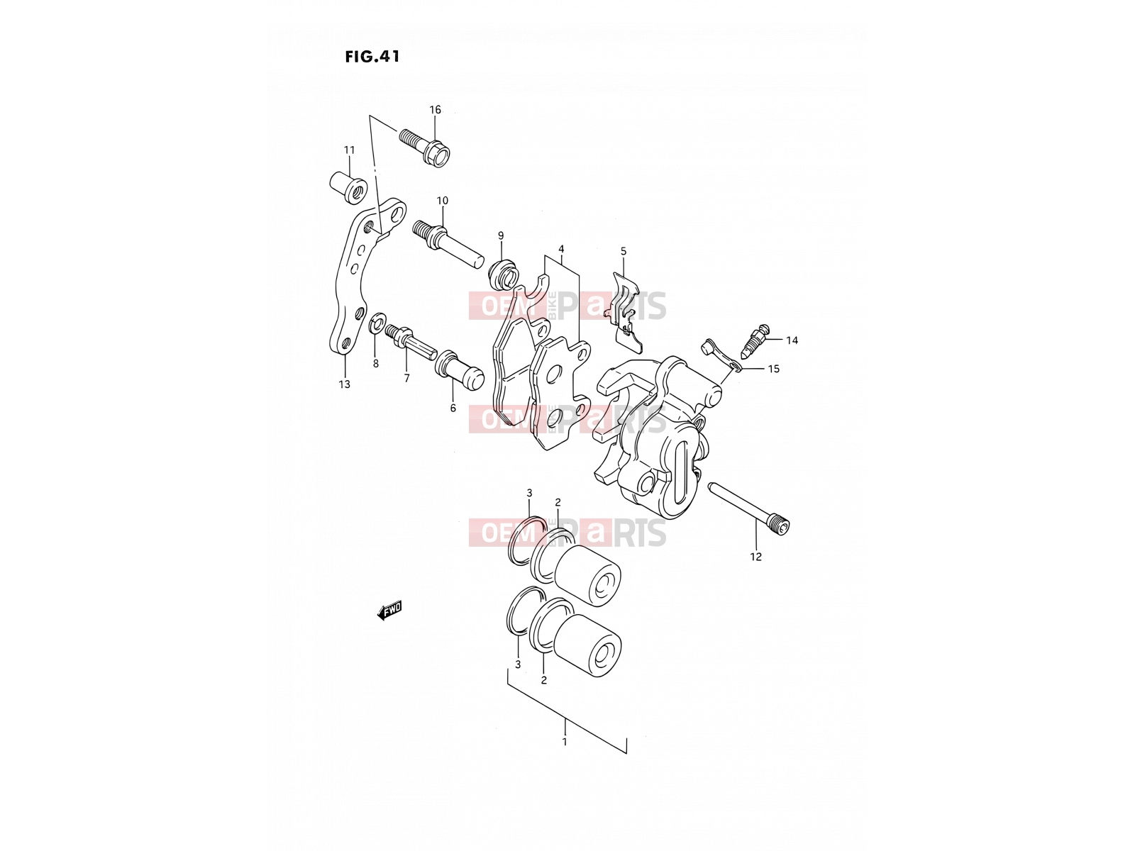 SUZUKI DR350S L (1990) (E02) 41 - FRONT CALIPER