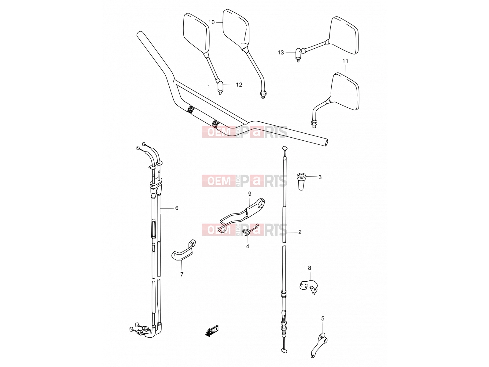 SUZUKI DR350SE R (1994) (E02) 39 - HANDLEBAR