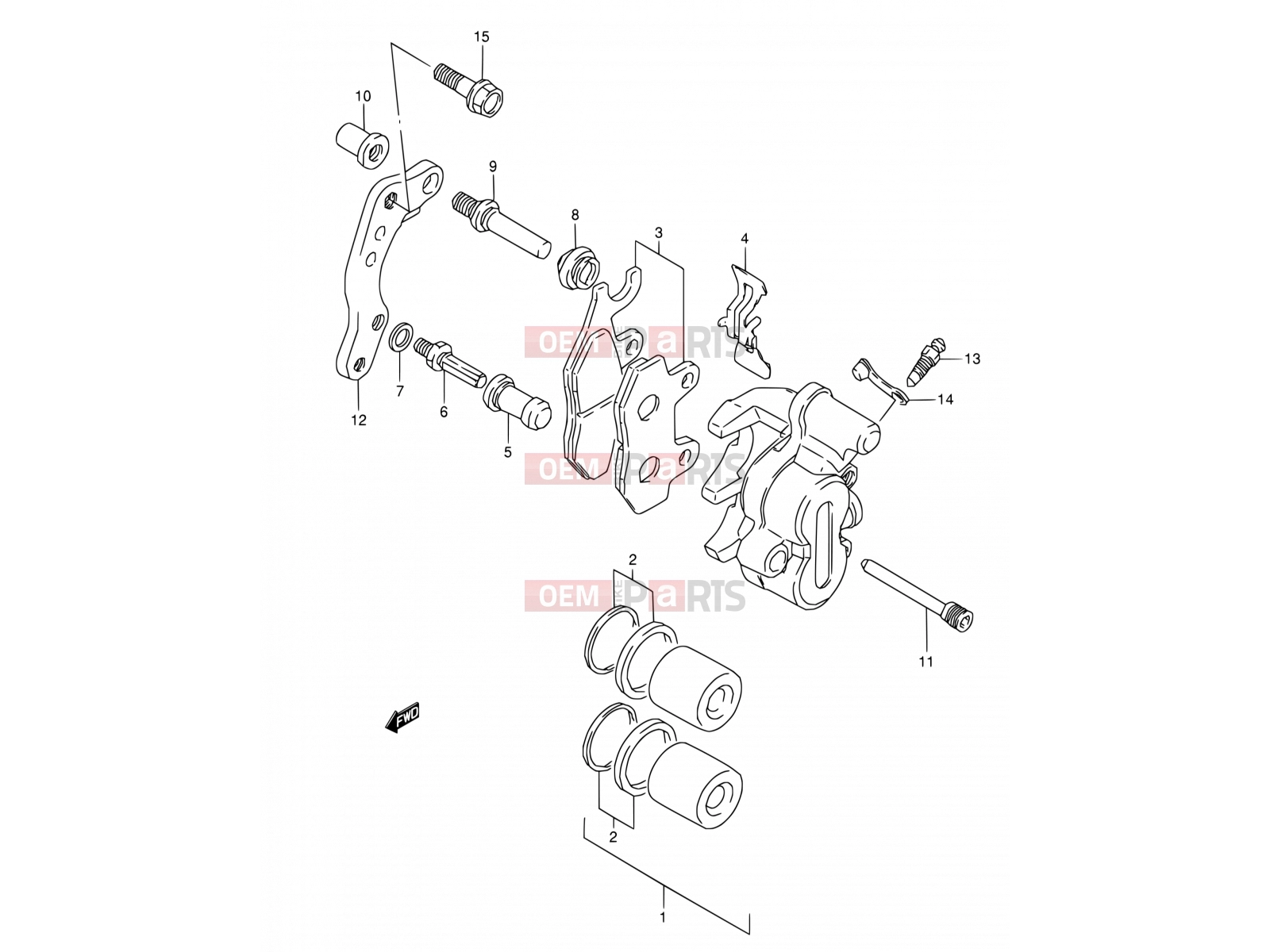 SUZUKI DR350SE R (1994) (E02) 48 - FRONT CALIPER