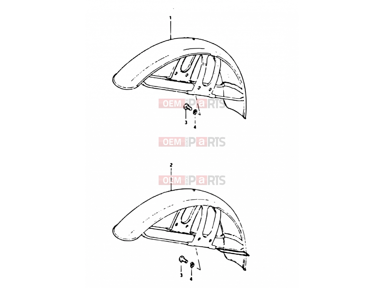 SUZUKI DR400S T (1996) 59 - FRONT FENDER (E15, E17, E26)